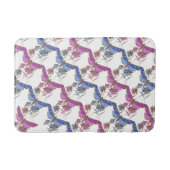 Blauer, Lila und goldener Dragonfly Bademantel Badematte (Vorderseite)