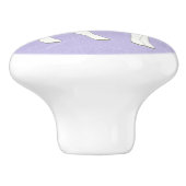 Blauer, lila und weißer Unicorn-Griff Keramikknauf (Seitenansicht)