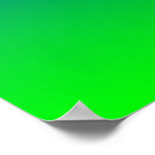 Blauer Limettengradient Poster (Ecke)