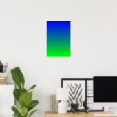 Blauer Limettengradient Poster (Heimbüro)
