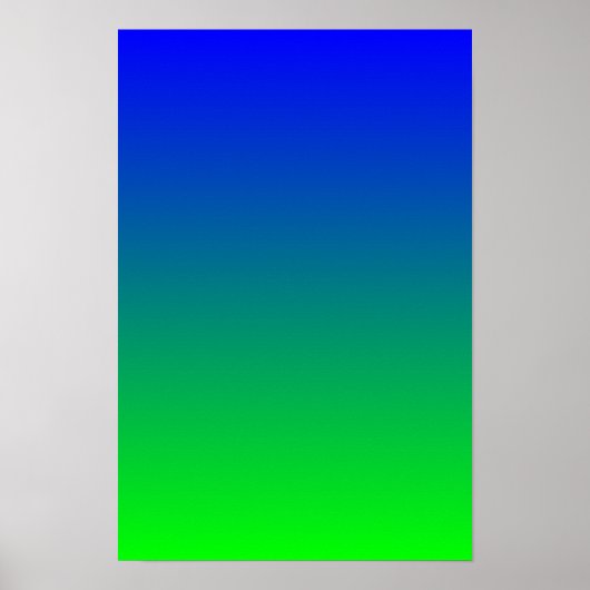 Blauer Limettengradient Poster (Vorne)
