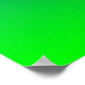 Blauer Limettengradient Poster (Ecke)