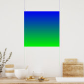 Blauer Limettengradient Poster (Küche)