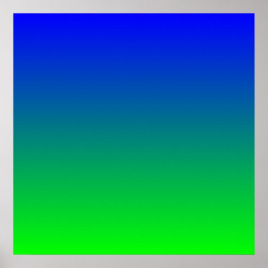 Blauer Limettengradient Poster (Vorne)