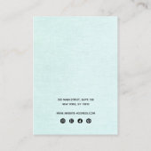 Blauer Linen für das Logo "Necklace and Stud Earri Visitenkarte (Rückseite)