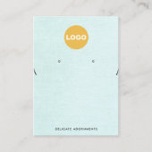 Blauer Linen für das Logo "Necklace and Stud Earri Visitenkarte (Vorderseite)