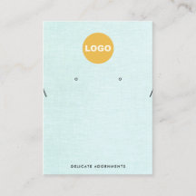 Blauer Linen für das Logo "Necklace and Stud Earri