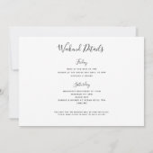 Blauer Lingerie Bachelorette Einladung (Rückseite)