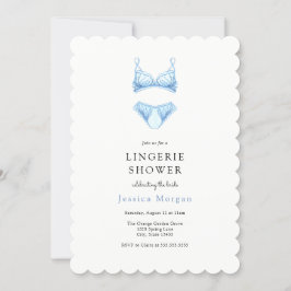 Blauer Lingerie Einladung
