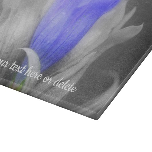 Blauer Linsen Blume Personalisiert Schneidebrett (Ecke)