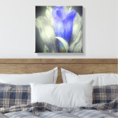Blauer Linsen Blume teilweise Farbe Leinwanddruck (Insitu (Schlafzimmer))
