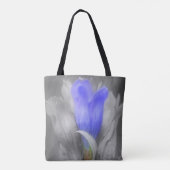 Blauer Linsen Blume teilweise Farbe Tasche (Rückseite)