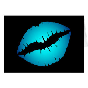 Blauer Lippenstift
