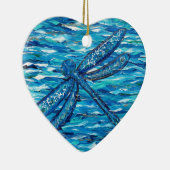 Blauer Lippenstift Keramik Ornament (Rechts)