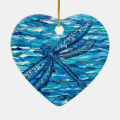 Blauer Lippenstift Keramik Ornament (Hinten)