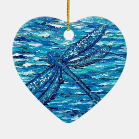 Blauer Lippenstift Keramik Ornament (Hinten)