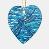 Blauer Lippenstift Keramik Ornament (Links)