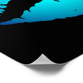 Blauer Lipstick Poster (Ecke)