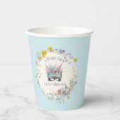 Blauer Lkw Baby Boy in Bloom Paper Cups Pappbecher (Vorderseite)