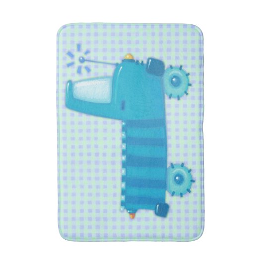 Blauer LKW Badematte (Vorderseite Vertikal)