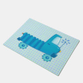 Blauer LKW Fußmatte (Schrägansicht)