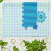 Blauer LKW Geschirrtuch (Gefaltet)