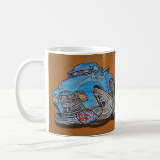 Blauer LKW Kaffeetasse (Links)