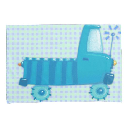 Blauer LKW Kissenbezug (Vorderseite-Rechts)