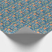 Blauer LKW Kleinkind-Party Geschenk Geschenkpapier (Ecke)