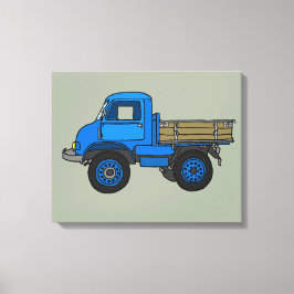 Blauer LKW Leinwanddruck
