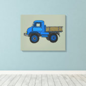 Blauer LKW Leinwanddruck (Insitu (Holzboden))