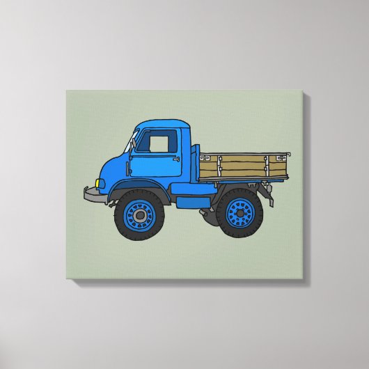 Blauer LKW Leinwanddruck (Vorderseite)