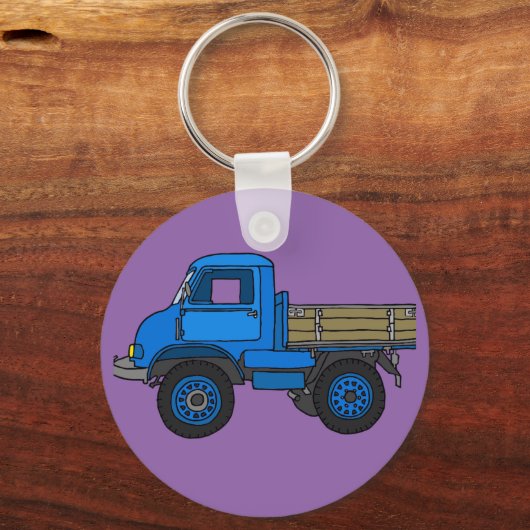 Blauer LKW Schlüsselanhänger (Vorderseite)