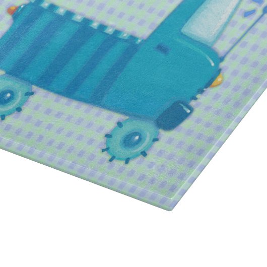 Blauer LKW Schneidebrett (Ecke)