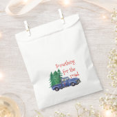 Blauer LKW-Text für das bearbeitbare Alter Geschenktütchen (Ausgeschnitten)