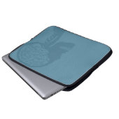 Blauer Logiker Laptopschutzhülle (Vorne Knopf)
