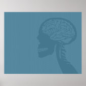 Blauer Logiker Poster (Vorne)