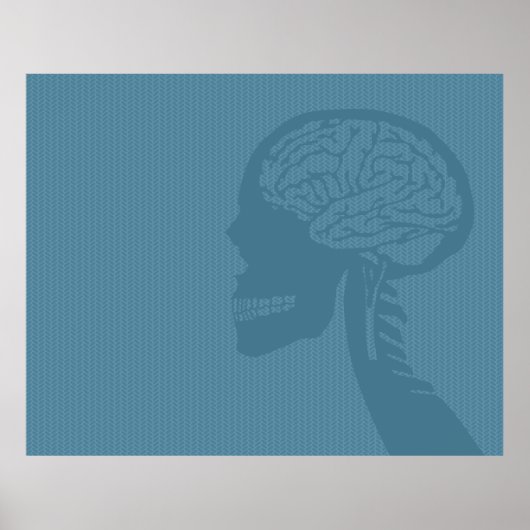 Blauer Logiker Poster (Vorne)