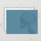 Blauer Logiker Postkarte (Vorne/Hinten)