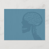 Blauer Logiker Postkarte (Vorderseite)