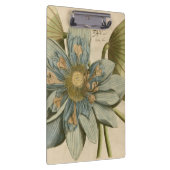 Blauer Lotos-Blume auf TAN-Hintergrund mit Klemmbrett (Rechts)