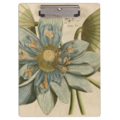 Blauer Lotos-Blume auf TAN-Hintergrund mit Klemmbrett (Vorderseite)