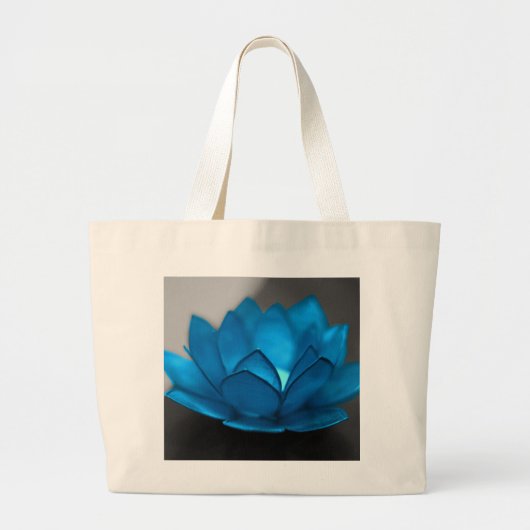 Blauer Lotos-Blume Jumbo Stoffbeutel (Vorne)