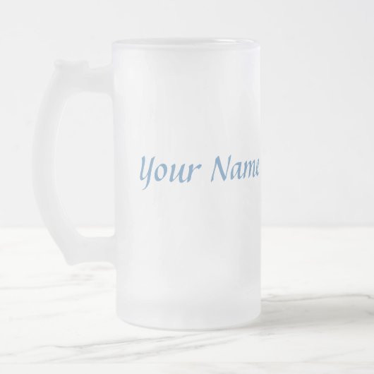 Blauer Lotos-personalisierte Tasse (Links)