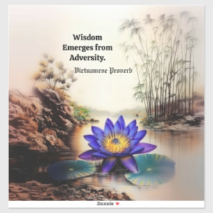 Blauer Lotus aus Muddy Waters (Vietnamesisch) Aufkleber