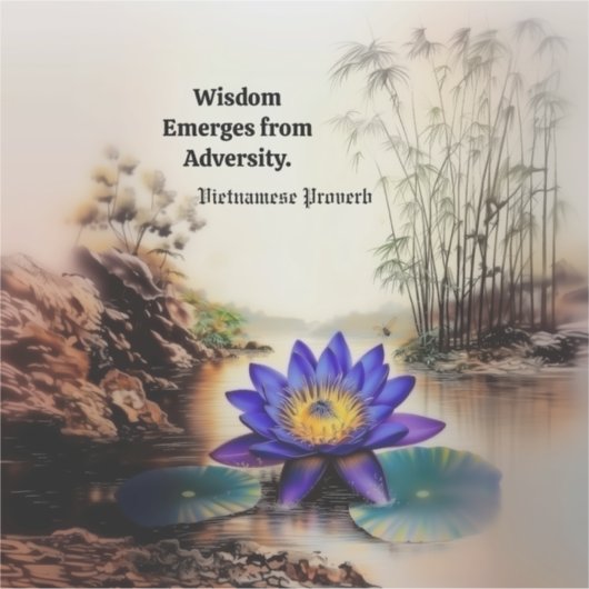 Blauer Lotus aus Muddy Waters (Vietnamesisch) Aufkleber (Vorderseite)