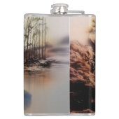 Blauer Lotus aus Muddy Waters (Vietnamesisch) Flachmann (Rückseite)