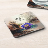 Blauer Lotus aus Muddy Waters (Vietnamesisch) Getränkeuntersetzer (Linke Seite)