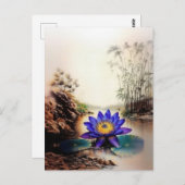 Blauer Lotus aus Muddy Waters (Vietnamesisch) Postkarte (Vorne/Hinten)