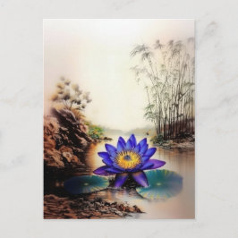 Blauer Lotus aus Muddy Waters (Vietnamesisch) Postkarte